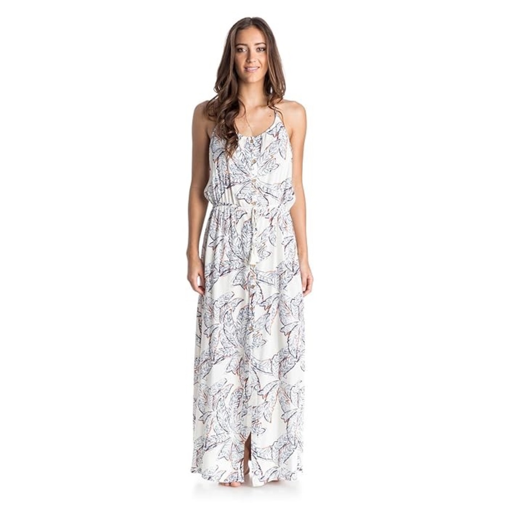 Roxy Junior's Casino Point Printed Maxi Dress Sz L